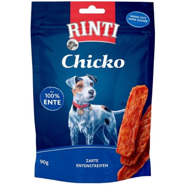 Rinti Chicko Snack für Hunde Ente - Fleischstreifen - 250g