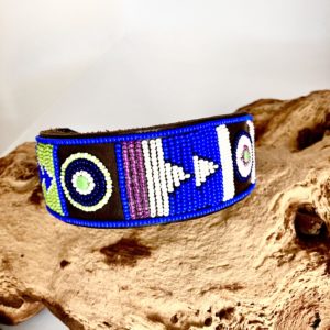 Hundehalsband - Perlenhalsband Gazelle lila 4cm
