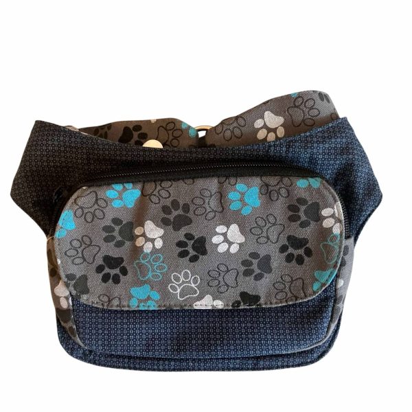 Nijens MAINZ - Hip Bag - Bauchtasche - Pfoten - grau - türkis