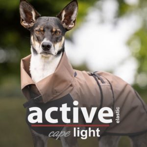 Action-factory-Cape-Hundecape-Mantel-Hundemantel-Active-Cape-elastic-light-warm-wasserdicht-braun