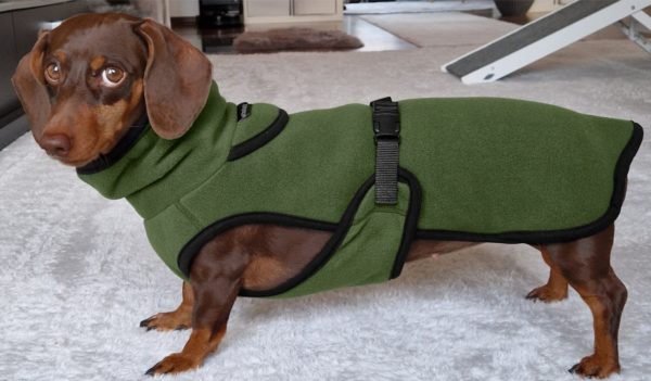 Warmover Fleece Cape - Dackel - pinegreen - 30cm bis 50cm – Bild 3