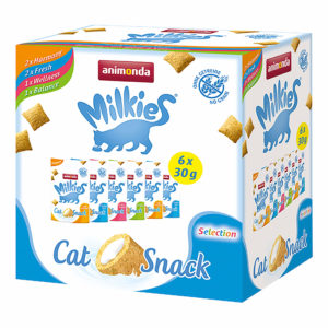 Animonda-Milkies-Knuspersnack-Multipack-Snack-Zwischenmahlzeit-Milch-Portionen-Katze