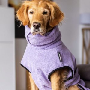 Bademantel-Hundebademantel-Frotee-trocknen-schnell-trocknen-action-factory-lavendel-limited-edition