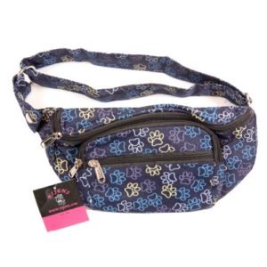 Bauchgurt-Hueftgurt-Bauchtasche-Hip Bag-Hundespaziergang-Hund-Pfoten-Gudibeutel-Unterwegs-denim-Muster-blau-Bum-Bag-Torino-41