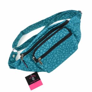 Bauchgurt-Hueftgurt-Bauchtasche-Hip Bag-Hundespaziergang-Hund-Pfoten-Gudibeutel-Unterwegs-denim-Muster-braun-NijensTorino 47