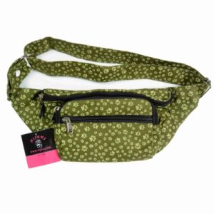 Bauchgurt-Hueftgurt-Bauchtasche-Hip Bag-Hundespaziergang-Hund-Pfoten-Gudibeutel-Unterwegs-denim-Muster-olive-Bum-Bag-Torino-46