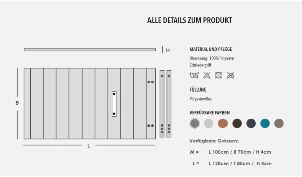 Roll-up-Hundematte Stockholm Monoline - 7 Farben - 2 Grössen – Bild 10