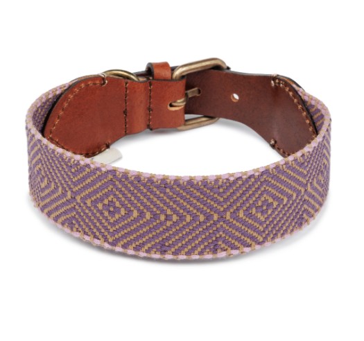 Buddys-Halsband-Hundehalsband-geflochten-bio-peruvian-indian-geschmeidig-Capri Bella