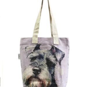 Canvas Bag-Tasche-Einkaufstasche-Baumwolle-Innentasche-langer Henkel-Druck-Hund-Hundeliebhaber-Geschenk-Geschenkidee-Schnauzer