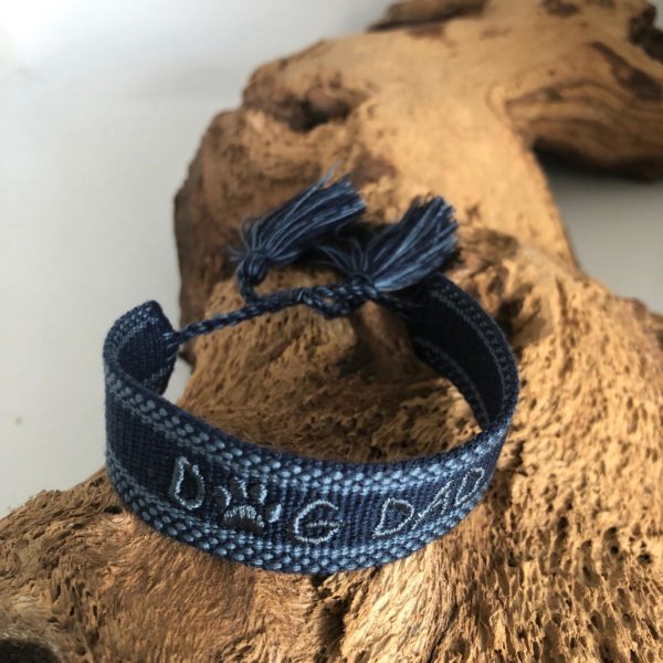 Armband - Webarmband - Cotton Armband - Dog Dad - blau – Bild 2