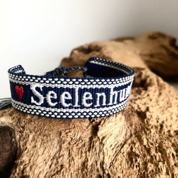 Cotton Armband-Armband-Baumwolle-gewoben-trendig-Hund-Hundeliebhaber-Seelenhund-blau-dunkelblau-weiss-rot-2