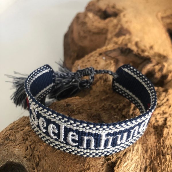 Armband - Webarmband - Cotton Armband - Seelenhund - blau – Bild 2