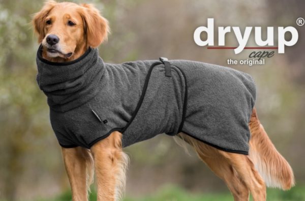 Dryup cape Hundebademantel - anthrazit