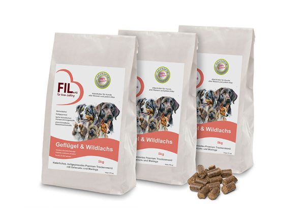 Fil Trockenfutter - Hundefutter - Geflügel & Wildlachs 3x5kg