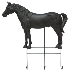 Garderobe-Pferd-schwarz-Pferdeliebhaber-Ordnung-Schluesselbrett