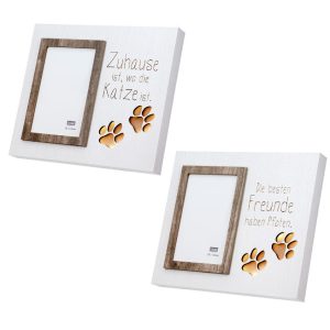 Bilderrahmen LED - Hund - Katze - Pfoten - Erinnerung