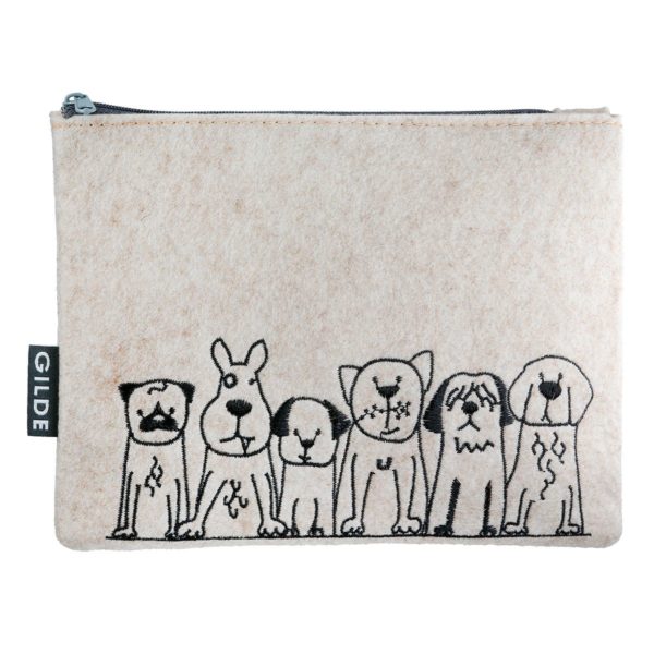 Gilde - Filz - Filztäschen - Hundebande - beige - hellgrau – Bild 2