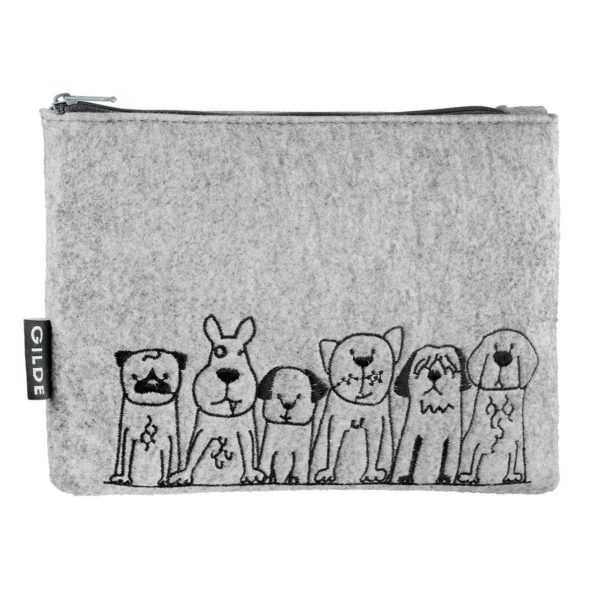 Gilde - Filz - Filztäschen - Hundebande - beige - hellgrau – Bild 3