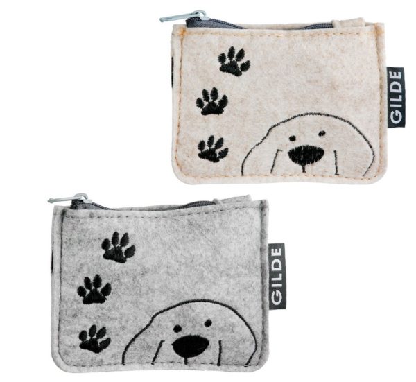 Gilde Handwerk-Hundebande-Filztasche-Schluesselanhaenger-beige-6
