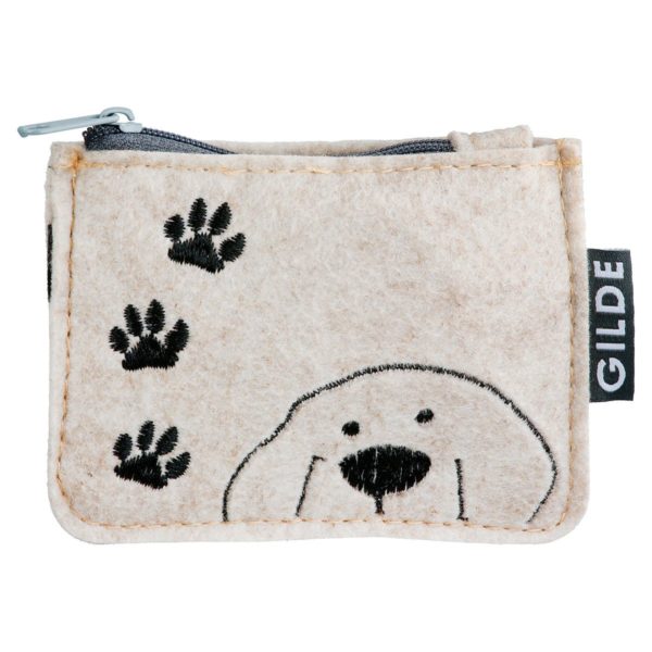 Gilde - Schlüsselanhänger - "Hundebande" - Hundemotiv - Filz - beige - hellgrau – Bild 2