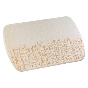 Gilde - Frühstücksbrettchen - Hundebande - Holz