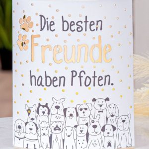Gilde Handwerk-Hundebande-Hundemotiv-weiss-schwarz-windlicht-LED-4