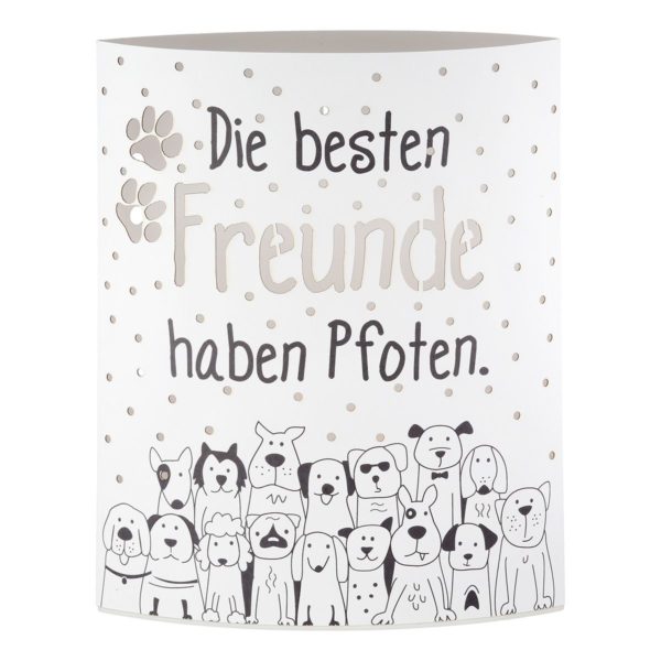 Gilde - Lämpchen - LED - "Hundebande" - "Die besten Freunde haben 4 Pfoten" – Bild 2