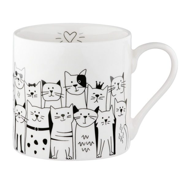 Gilde - Tasse - Kaffebecher - Teetasse - Katzenbande - weiss – Bild 2