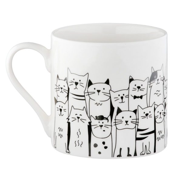 Gilde - Tasse - Kaffebecher - Teetasse - Katzenbande - weiss – Bild 3