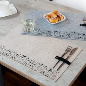 Gilde Handwerk-Katzenbande-filz-Platzset-Tischset