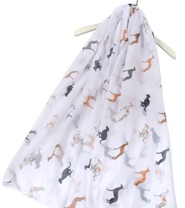 Greyhound-Schal-Hundeschal-weich-kuschlig-warm-Geschenk-Galgo-weiss