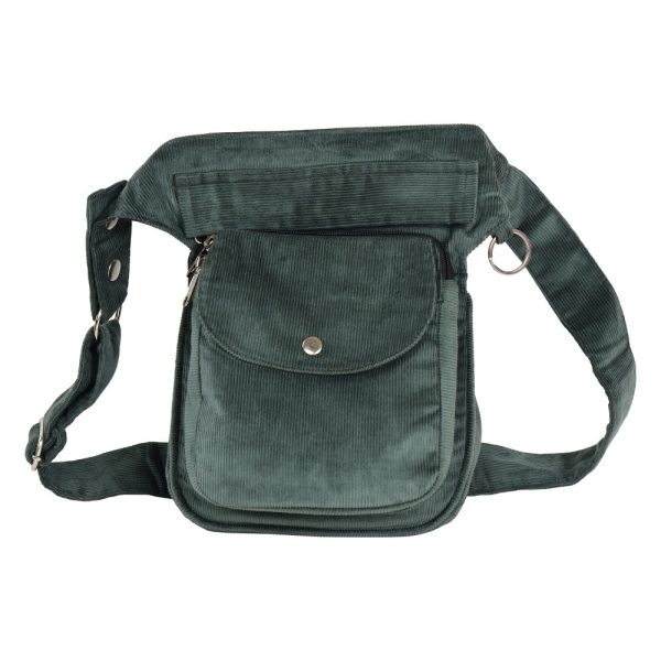 NijensHANNOVER HS 107 - Cord - Leckerlitasche - Bauchtasche - Gassitasche - grün