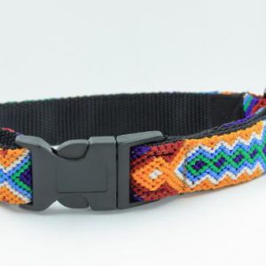 HEKA-PET-Ibizia-Style-Halsband-Hundehalsband-Mexiko-geflochten-Hand-Made-Clickverschluss-schwarzer-D-Ring-Vegan-grün-blau-weiss-schwarz-Navajo-S