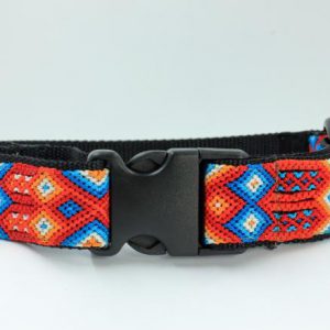 HEKA-PET-Ibizia-Style-Halsband-Hundehalsband-Mexiko-geflochten-Hand-Made-Clickverschluss-schwarzer-D-Ring-Vegan-grün-orange-weiss-schwarz-Aurora-