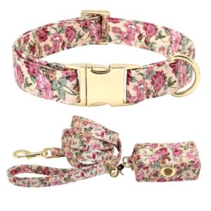 Halsband-Blumen-rosen-rosa-vintage-Hund-Hundeliebhaber-Leine-Gassibeutel-gold.JPG