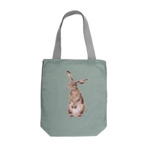 Hare and the Bee-Shopper-Canvas Bag-Shopping-Shopping Bag-Hase-Kaninchen-gruen-1