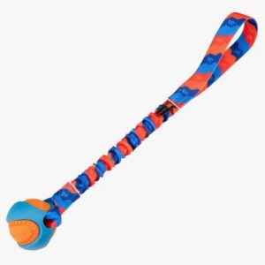 Hund-Hundespielzeug-Tugg e Nuff-Spiell-Spass-Fun-Power ball bunge tug-blau-orange-ball-schwarz
