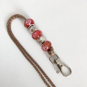 Hundepfeiffe-Pfeiffe-Acme-Made in England-Rueckruf-Hundesport-Arbeit-Pfeiffenband-Perlen-braun-721