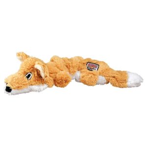 Hundespielzeug-Hund-Spielzeug-KONG-unstuffed-Seile-Fox-Fuchs-weiss-beige