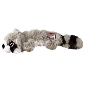 Hundespielzeug-Hund-Spielzeug-KONG-unstuffed-Seile-Wasschbaer-Raccoon-grau-weiss-schwarz