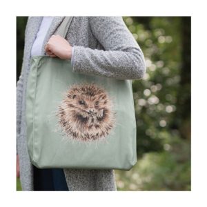 Igel-Canvas Bag-Shopping-Shopping Bag-Hedgehog-gruen-1