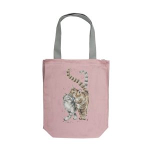 Katze-Canvas Bag-Shopping-Shopping Bag-Wrendale Design-rosa-Katze