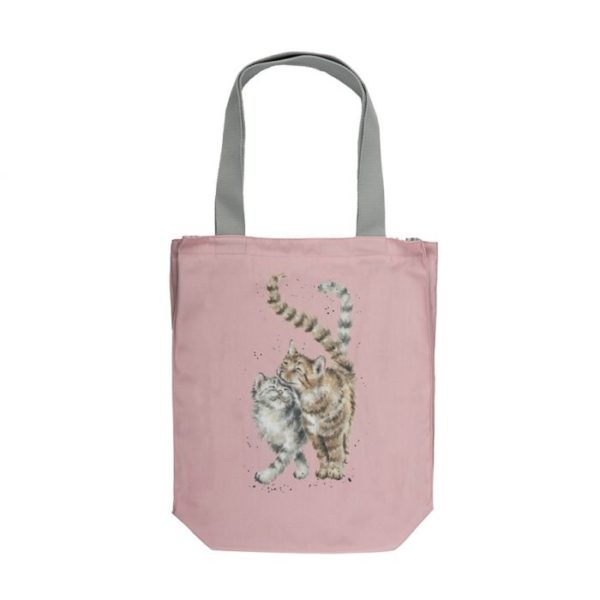 Katze-Canvas Bag-Shopping-Shopping Bag-Wrendale Design-rosa-Katze