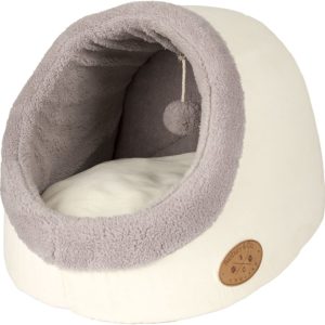 Katzenbett-Bettli-Katze-Banbury und Co-Kuscheln-Schlafen-Spielen-Kunstfell-waschbar-beige-grau
