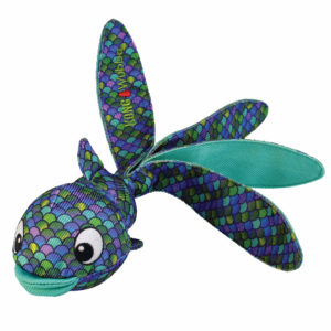 Kong-Wubba-Finz-blau-L-Spieli-Hundespielzeug-blau-Regenbogenfisch
