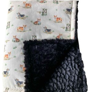 Kuscheldecke-weich-kuschlig-trendig-warm-2 Saison-waschbar-muster-corgie