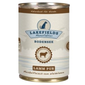 Lakefields-Hundefutter-Lamm PUR-gesund-regional-glutenfrei-getreidefrei-monoprotein-schmackhaft-artgerechte Tierhaltung