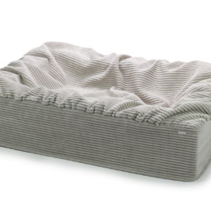 Maul-Dogspring Bett-Cord-Hundebett-Kuschelbett-Boxspring Bett-Hund-elfenbein-orthopaedische Liegeflaeche