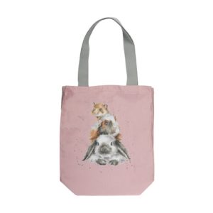 Meerschweinchen-Kaninchen-Canvas Bag-Shopping-Shopping Bag-rosa-1