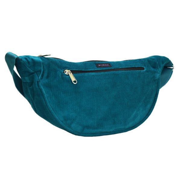 Nijens Rishikesh Crossbag aus Cord türkis